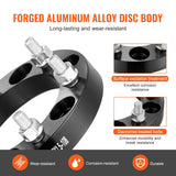 Automotive Repair & Speciality Tools: VEVOR 1" 6"x5.5" Wheel Spacers Wheel Adapters 6 Lug Forged Spacer 4 PCS Black