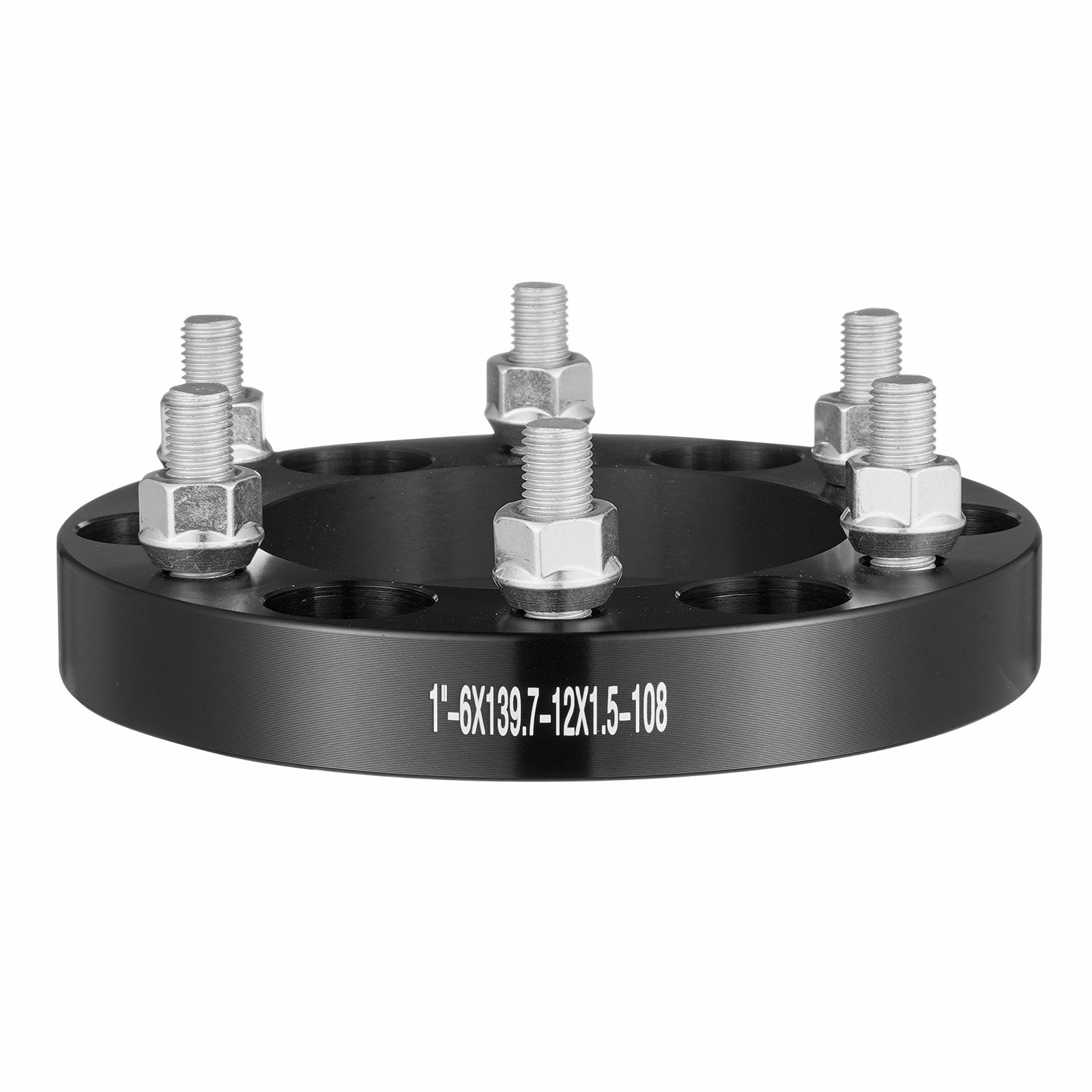 Automotive Repair & Speciality Tools: VEVOR 1" 6"x5.5" Wheel Spacers Wheel Adapters 6 Lug Forged Spacer 4 PCS Black