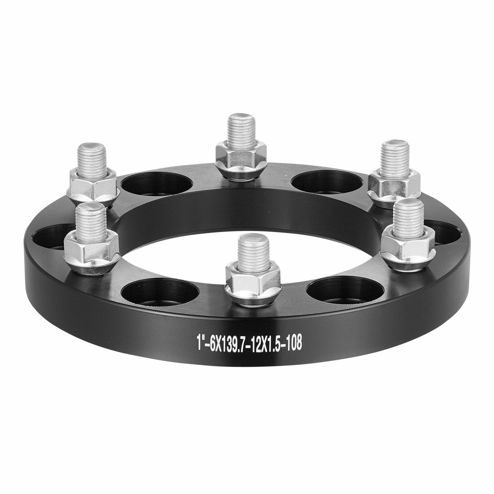 Automotive Repair & Speciality Tools: VEVOR 1" 6"x5.5" Wheel Spacers Wheel Adapters 6 Lug Forged Spacer 4 PCS Black