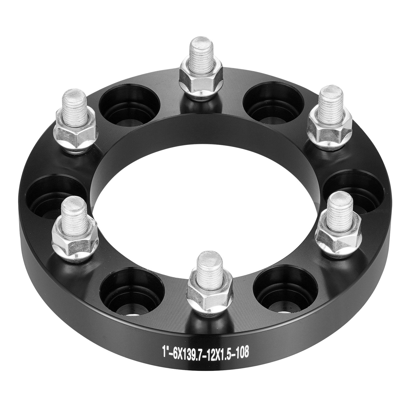 Automotive Repair & Speciality Tools: VEVOR 1" 6"x5.5" Wheel Spacers Wheel Adapters 6 Lug Forged Spacer 4 PCS Black