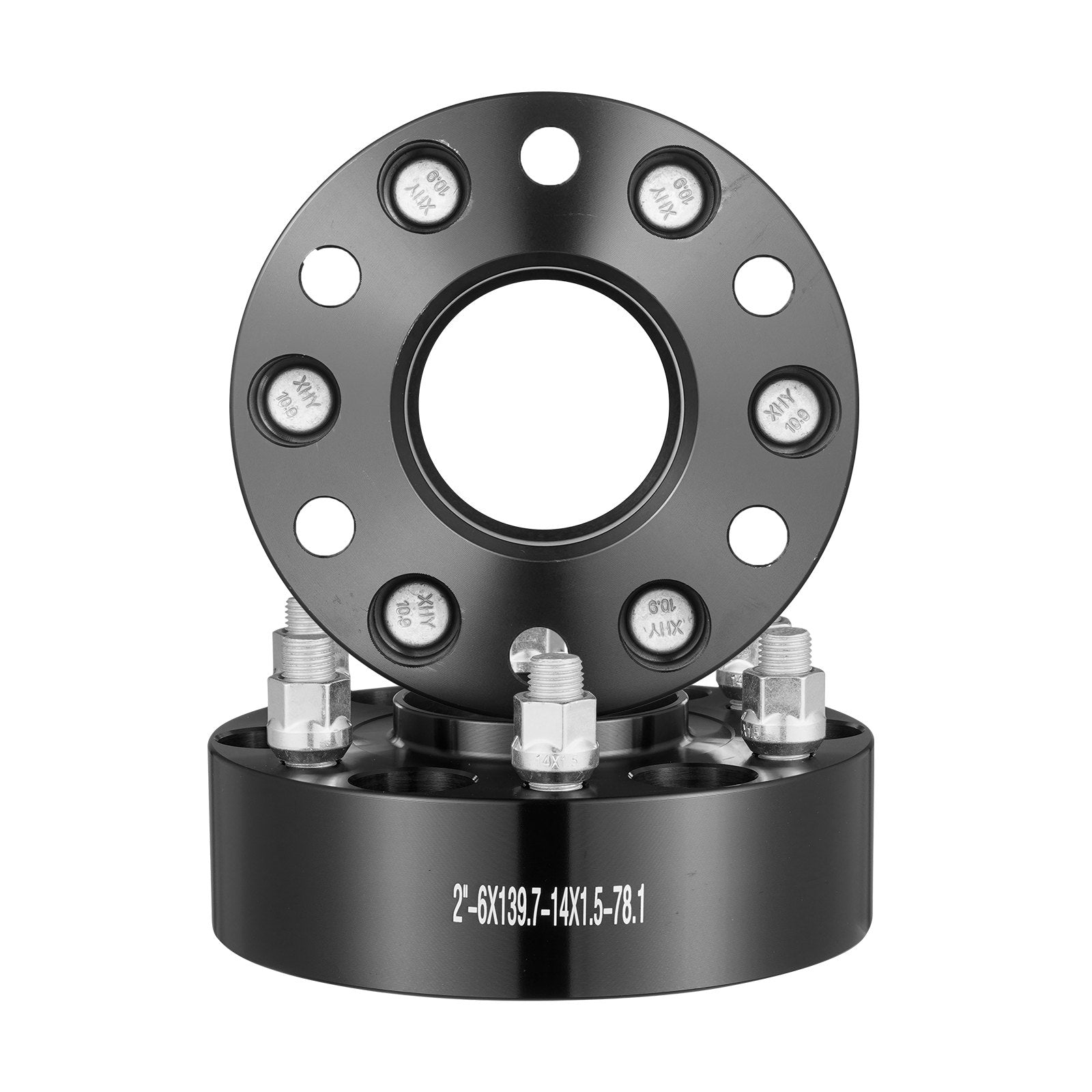 Automotive Repair & Speciality Tools: VEVOR 2" 6"x5.5" Wheel Spacers Wheel Adapters 6 Lug Forged Spacer 4 PCS Black
