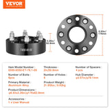 Automotive Repair & Speciality Tools: VEVOR 2" 6"x5.5" Wheel Spacers Wheel Adapters 6 Lug Forged Spacer 4 PCS Black