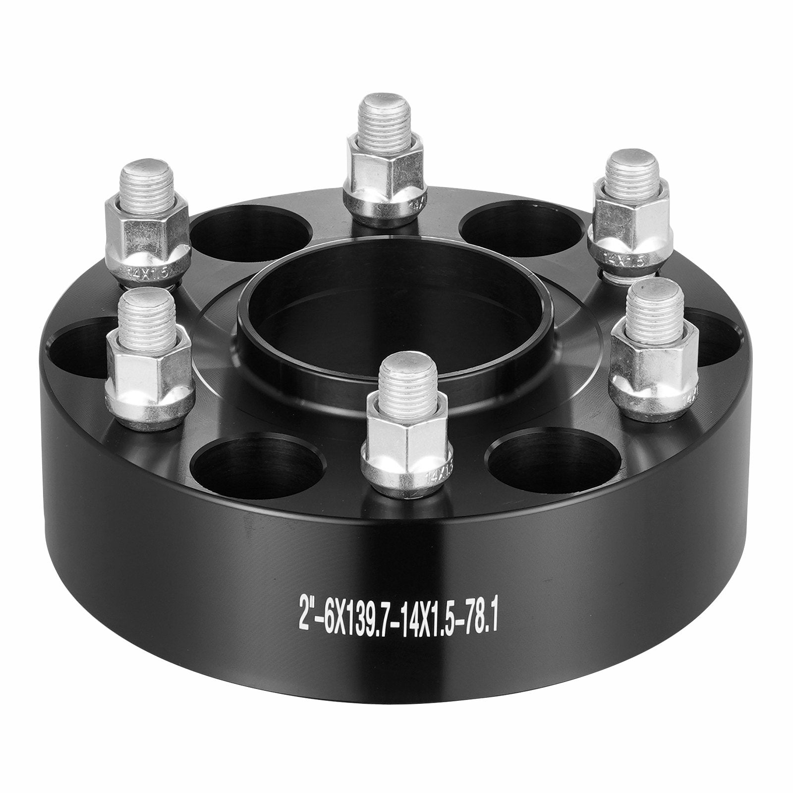 Automotive Repair & Speciality Tools: VEVOR 2" 6"x5.5" Wheel Spacers Wheel Adapters 6 Lug Forged Spacer 4 PCS Black