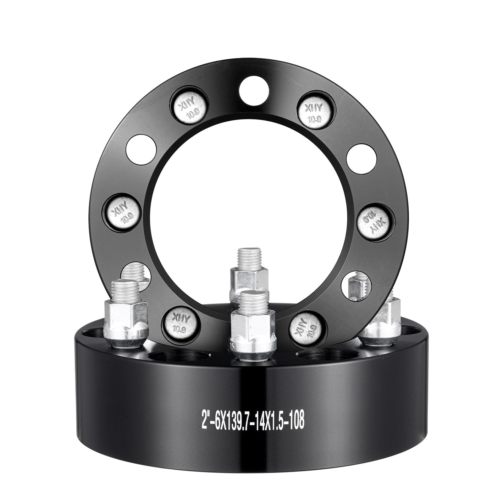Automotive Repair & Speciality Tools: VEVOR 2" 6"x5.5" Wheel Spacers Wheel Adapters 6 Lug Forged Spacer 4 PCS Black