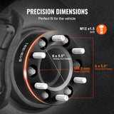 Automotive Repair & Speciality Tools: VEVOR 2" 6"x5.5" Wheel Spacers Wheel Adapters 6 Lug Forged Spacer 4 PCS Black