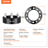 Automotive Repair & Speciality Tools: VEVOR 2" 6"x5.5" Wheel Spacers Wheel Adapters 6 Lug Forged Spacer 4 PCS Black