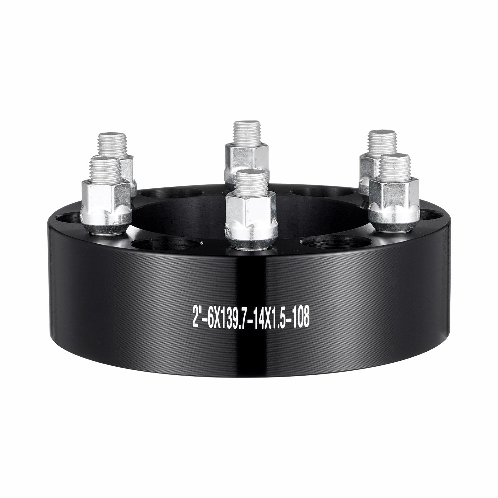 Automotive Repair & Speciality Tools: VEVOR 2" 6"x5.5" Wheel Spacers Wheel Adapters 6 Lug Forged Spacer 4 PCS Black