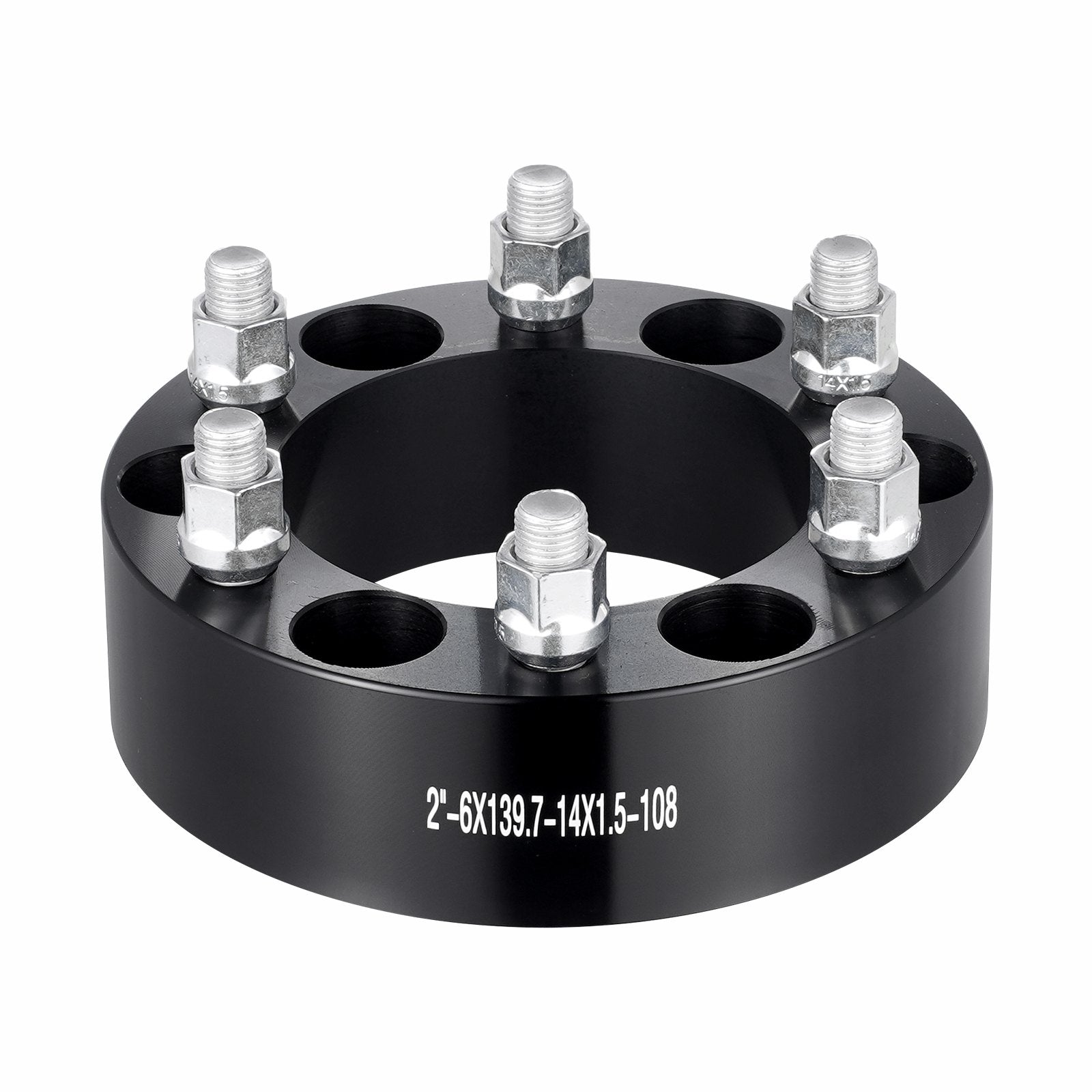 Automotive Repair & Speciality Tools: VEVOR 2" 6"x5.5" Wheel Spacers Wheel Adapters 6 Lug Forged Spacer 4 PCS Black
