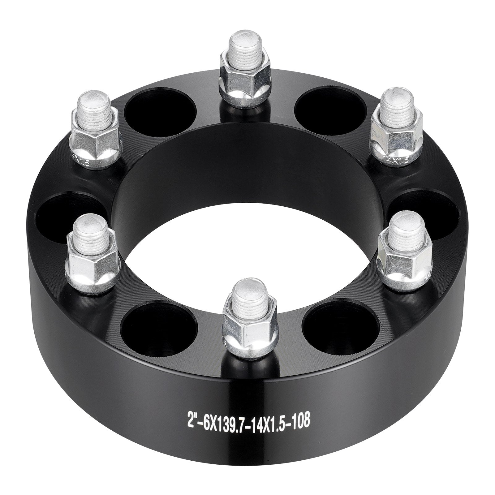 Automotive Repair & Speciality Tools: VEVOR 2" 6"x5.5" Wheel Spacers Wheel Adapters 6 Lug Forged Spacer 4 PCS Black