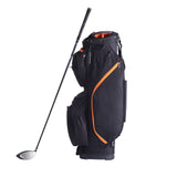 Golf Accessories: VEVOR Golf Cart Bag with 14 Way Organizer Divider Top, 36” 13 Pockets Premium Cart Bag, Durable 600D Polyester Fabric Golf Bags with Handles & Dust Cover & Detachable Straps for Men & Women, Black & Orange