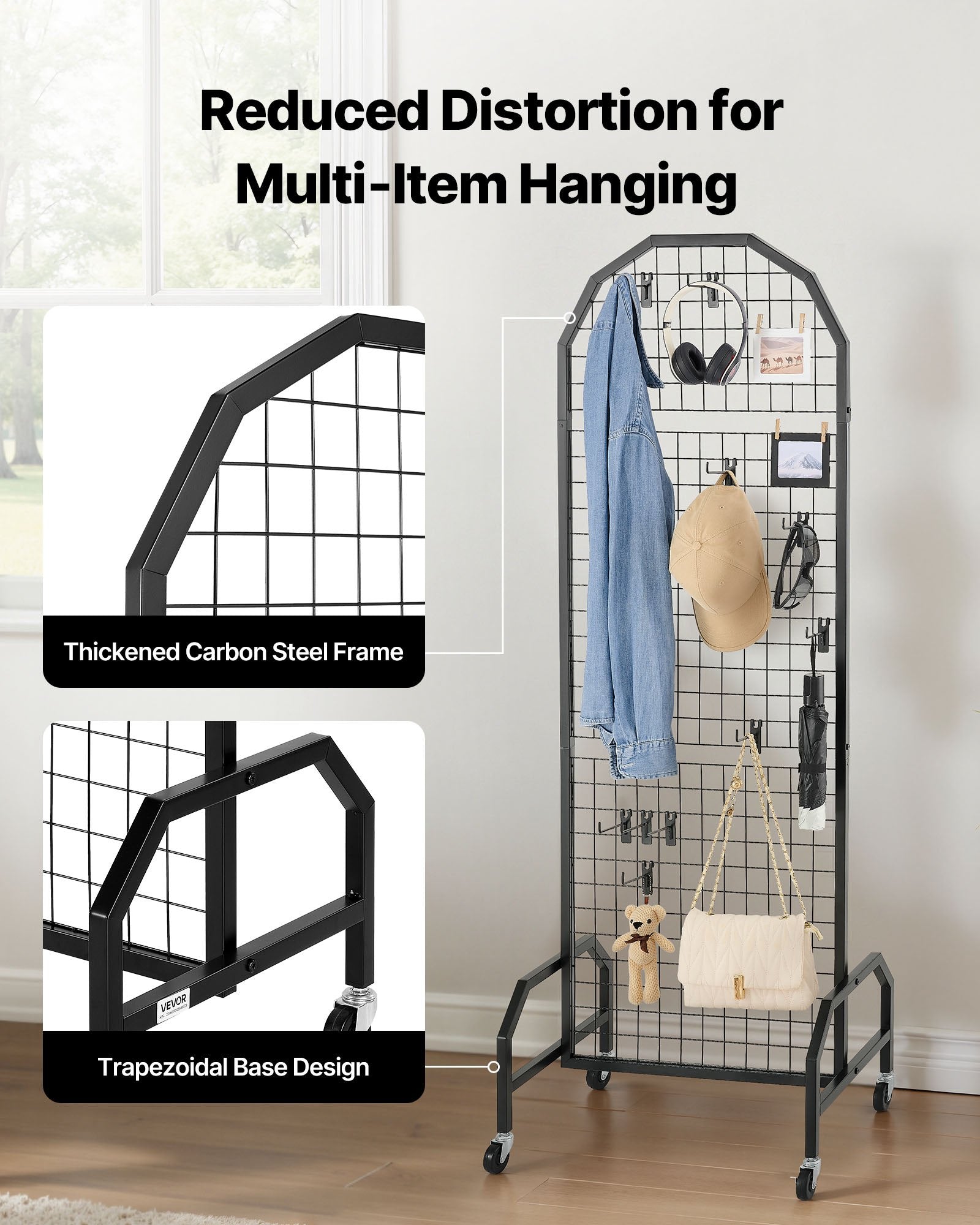 Building Toys: VEVOR 2 Packs Grid Wall Panels, 600 x 1640mm Wire Grid Panels Display Rack, Movable Art Display Shelf with Wheels and 20 Hooks, Black Carbon Steel Gridwall for Craft Show, Decor, Storage, Notice Board