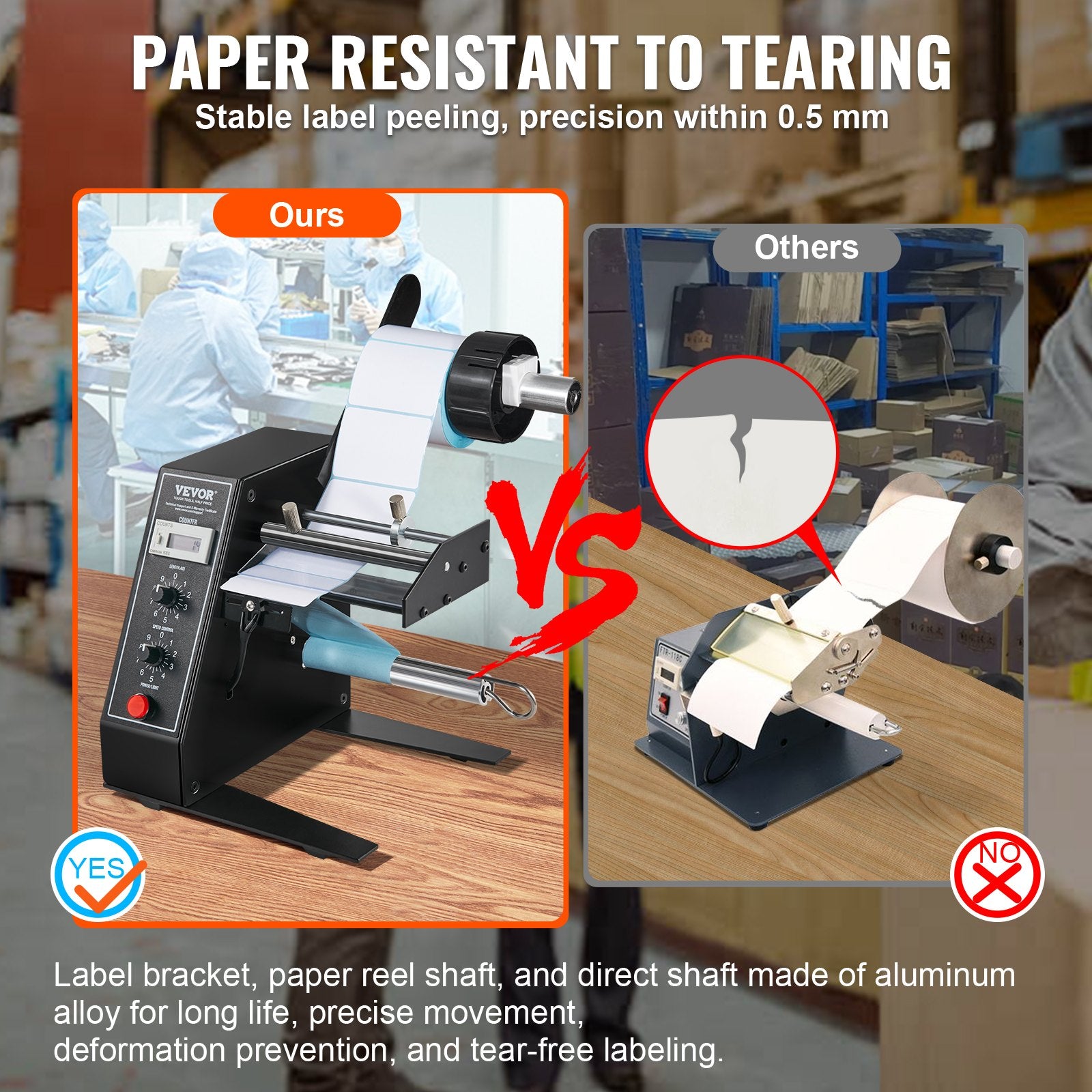 Automotive Repair & Speciality Tools: VEVOR Automatic Label Dispenser, Width 15-125 mm, Length 3-150 mm, Automatic Label Stripper Label Separating Machine, Speed Adjustable Label Applicator, Auto Counting 0-999999 for Various Label Sizes