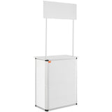 Calendars, Organisers & Planners: VEVOR Portable Tradeshow Podium Table, 785 x 380 x 1815 mm, Display Exhibition Counter Stand Booth Fair with Wall, Foldable Promotion Retail Bar Table Pop Up Podium with Storage Rack/Carrying Bag