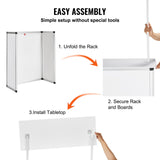 Calendars, Organisers & Planners: VEVOR Portable Tradeshow Podium Table, 785 x 380 x 1815 mm, Display Exhibition Counter Stand Booth Fair with Wall, Foldable Promotion Retail Bar Table Pop Up Podium with Storage Rack/Carrying Bag