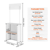 Calendars, Organisers & Planners: VEVOR Portable Tradeshow Podium Table, 785 x 380 x 1815 mm, Display Exhibition Counter Stand Booth Fair with Wall, Foldable Promotion Retail Bar Table Pop Up Podium with Storage Rack/Carrying Bag
