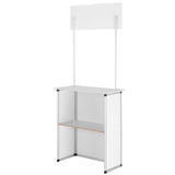 Calendars, Organisers & Planners: VEVOR Portable Tradeshow Podium Table, 785 x 380 x 1815 mm, Display Exhibition Counter Stand Booth Fair with Wall, Foldable Promotion Retail Bar Table Pop Up Podium with Storage Rack/Carrying Bag