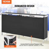Audio Accessories: VEVOR Extra Long Folding Portable Bar Table - Tradeshow Podium Table for Indoor
