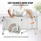 Audio Accessories: VEVOR Extra Long Folding Portable Bar Table - Tradeshow Podium Table for Indoor