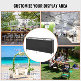 Audio Accessories: VEVOR Extra Long Folding Portable Bar Table - Tradeshow Podium Table for Indoor