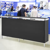 Audio Accessories: VEVOR Extra Long Folding Portable Bar Table - Tradeshow Podium Table for Indoor