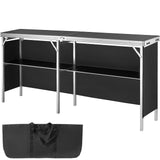 Audio Accessories: VEVOR Extra Long Folding Portable Bar Table - Tradeshow Podium Table for Indoor