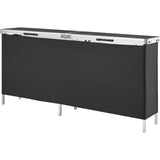 Audio Accessories: VEVOR Extra Long Folding Portable Bar Table - Tradeshow Podium Table for Indoor