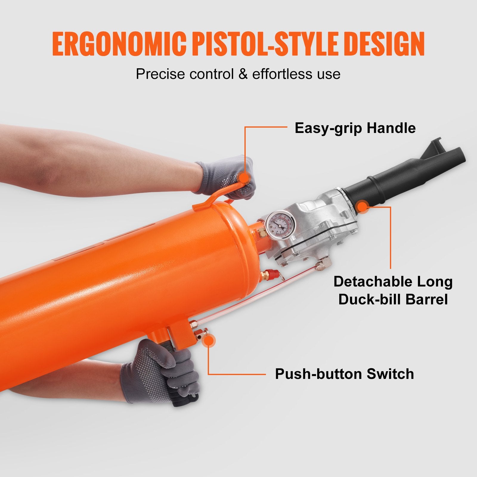 Tire Bead Seater, 2.1 Gal/8 L Air Tire Bead Blaster, 120 PSI Handheld Bead Bazooka, Upgraded Portable Tire Inflator Tool, 85-116 PSI Operating Pressure for Tractor Truck ATV Car