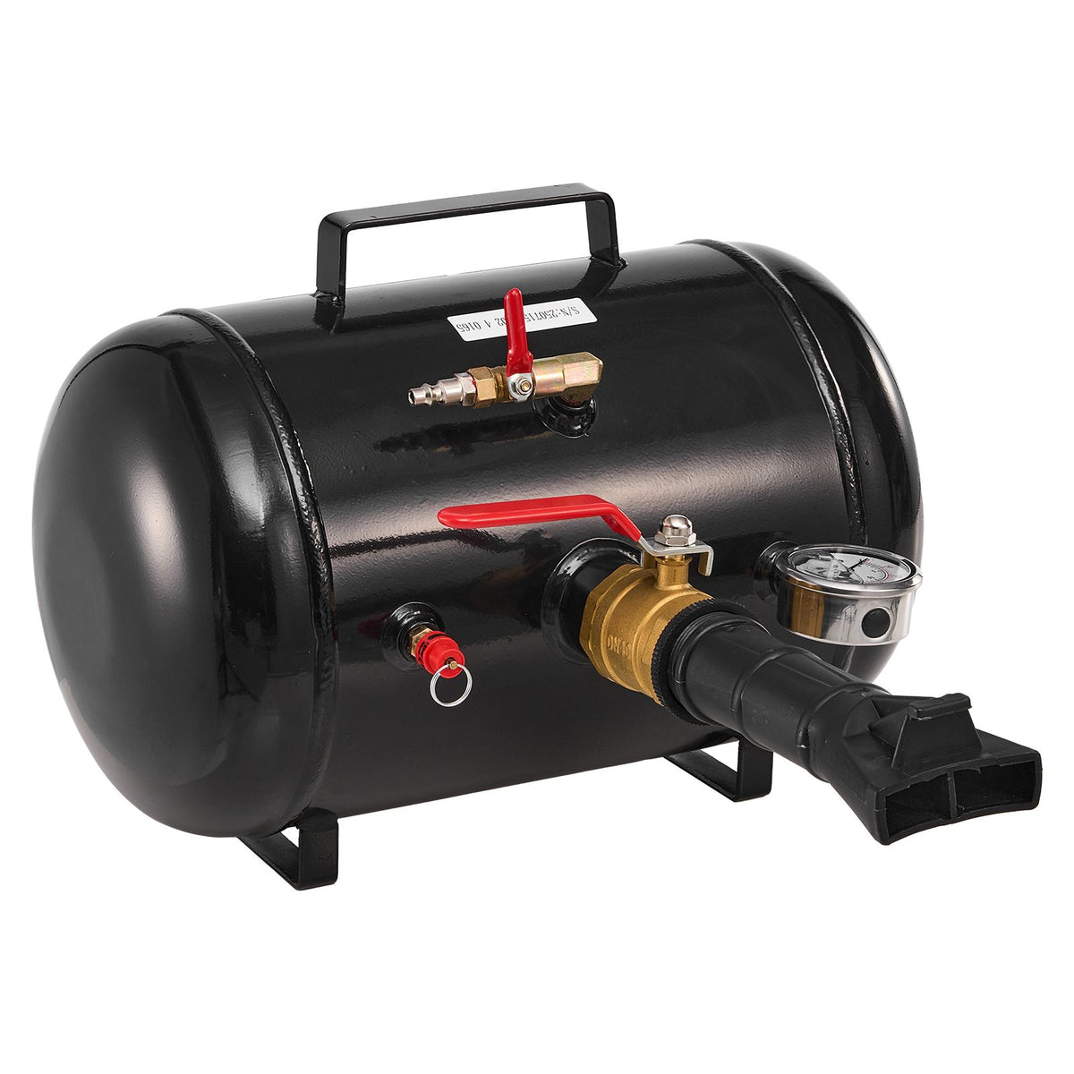 Air Tire Bead Seater, 5 Gal / 18.9 L, Heavy Duty Tire Bead Blaster Tool, 87-116 PSI Operating Pressure, Air Trigger Seating Inflator for Pickup, Truck, ATV, Jeep, Van, Lawn Tractor, RV, Black
