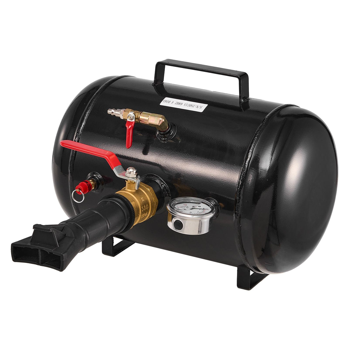 Air Tire Bead Seater, 5 Gal / 18.9 L, Heavy Duty Tire Bead Blaster Tool, 87-116 PSI Operating Pressure, Air Trigger Seating Inflator for Pickup, Truck, ATV, Jeep, Van, Lawn Tractor, RV, Black