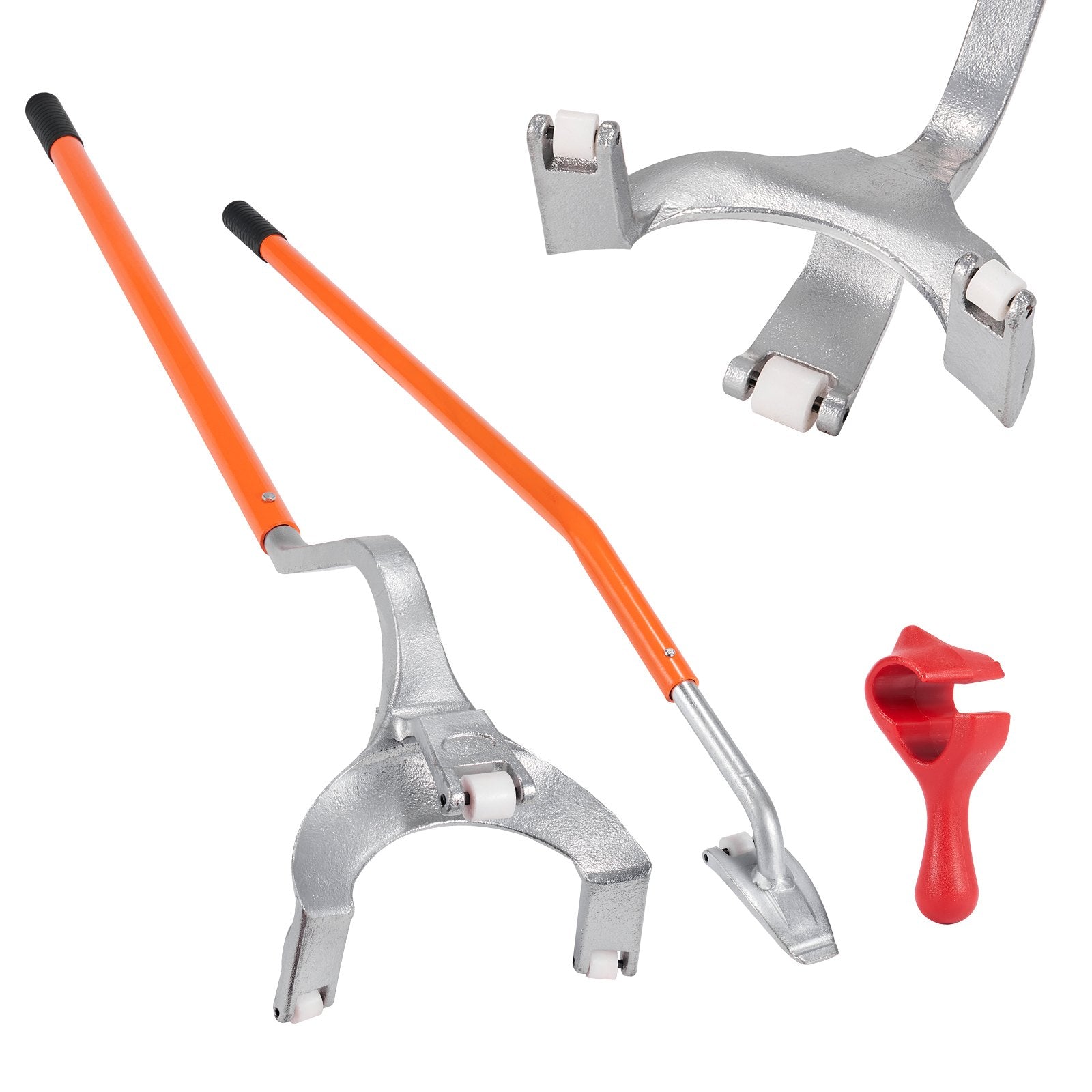 Tool Cabinets: VEVOR Tire Mount Demount Tool, 571-622 mm Manual Steel Tire Changer Mount Demount Removal Tool, with Extra Bead Holder, Tubeless Truck Bead Breaker, 3 PCS Tire Changing Tools, Orange
