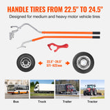 Tool Cabinets: VEVOR Tire Mount Demount Tool, 571-622 mm Manual Steel Tire Changer Mount Demount Removal Tool, with Extra Bead Holder, Tubeless Truck Bead Breaker, 3 PCS Tire Changing Tools, Orange