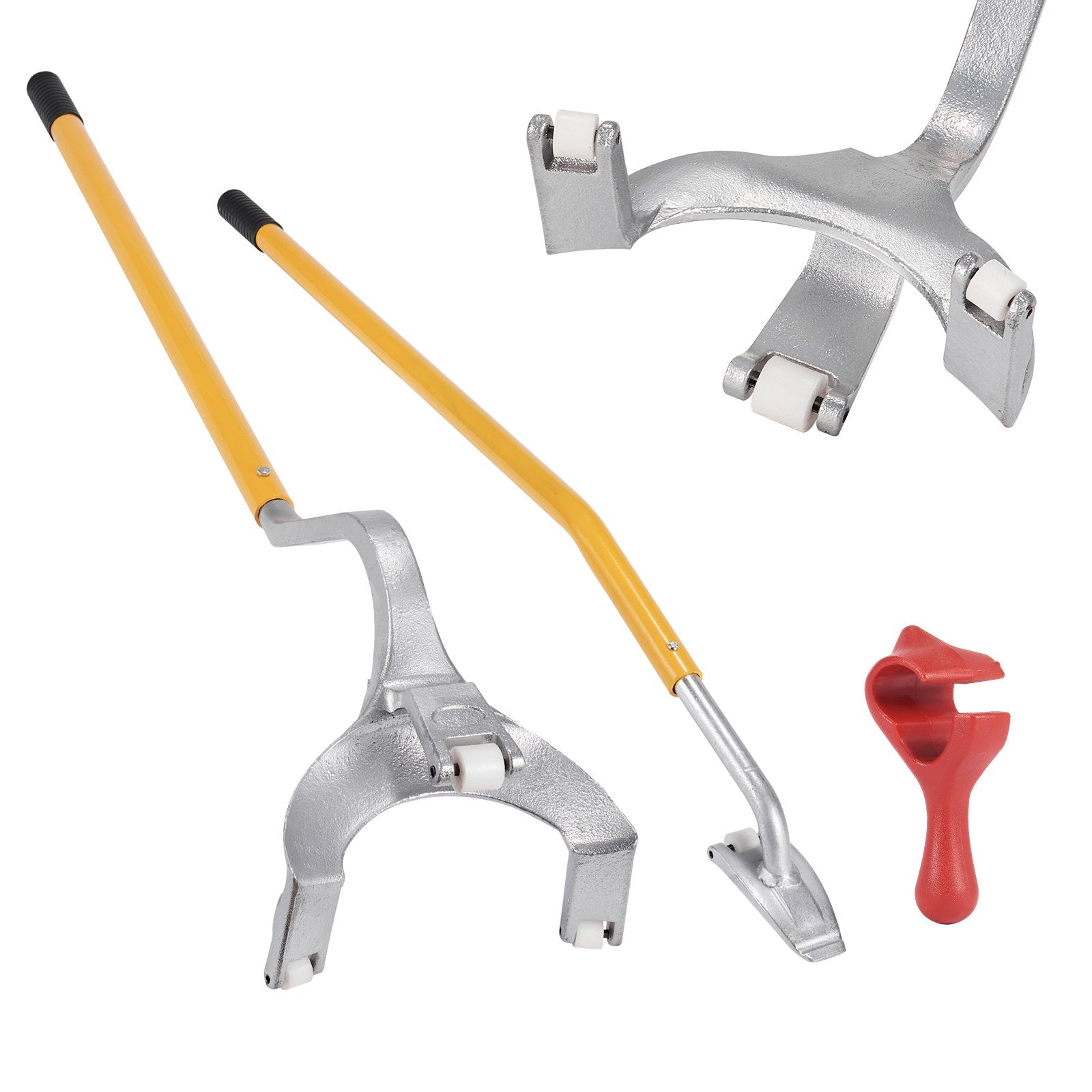 Tool Cabinets: VEVOR Tire Mount Demount Tool, 571- 622 mm Manual Steel Tire Changer Mount Demount Removal Tool, with Extra Bead Holder, Tubeless Truck Bead Breaker, 3 PCS Tire Changing Tools, Orange