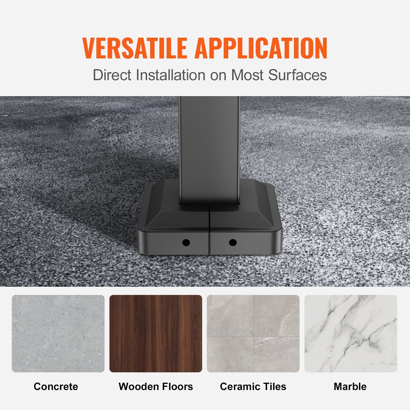 Door Hardware: VEVOR Handrails for Outdoor Steps, Fit 1-3 Steps Outdoor Stair Railing, Wrought Iron Handrail, Adjustable Front Porch Hand Rail, Black Transitional Hand railings for Concrete Steps or Wooden Stairs