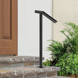 Table & Bar Stools: VEVOR Single Post 1-2, Black Steel Railing 441LBS Capacity Baking Varnish Iron Stairs Stylish Handrails for Outdoor Steps with Expansion Bolts & Drill Bit
