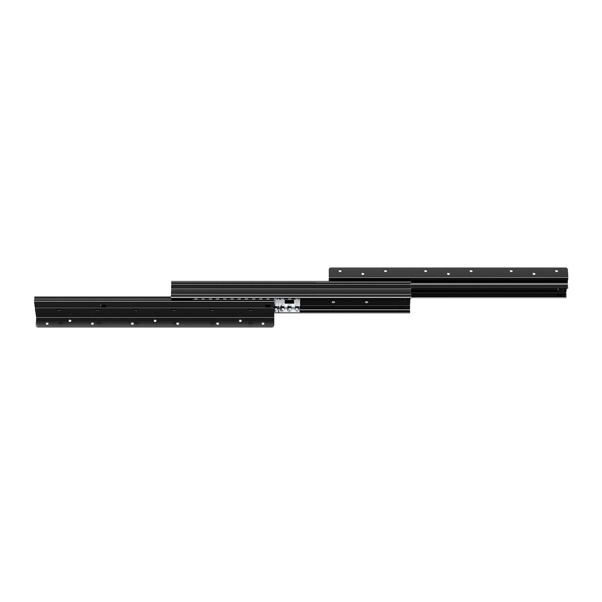 Undermount Drawer Slides, 16 inch, Full Extension Ball Bearing Under Stair Cabinet Rails, 260 LB Load Capacity Heavy Duty Bottom Stair Cabinet Glides Track Runners,for DIY Replacement, Black