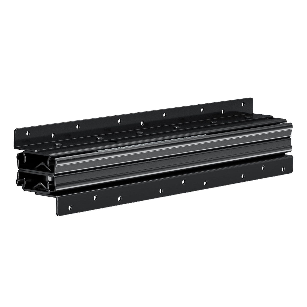 Undermount Drawer Slides, 16 inch, Full Extension Ball Bearing Under Stair Cabinet Rails, 260 LB Load Capacity Heavy Duty Bottom Stair Cabinet Glides Track Runners,for DIY Replacement, Black
