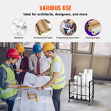 Storage Cabinets: VEVOR Blueprint Storage Rack, 12 Slots Blueprint Holder with Wheels, Mobile Metal Blueprint Storage Cart for Map Poster Architectural Construction Plan, Roll File Organizer for Home, Office, School