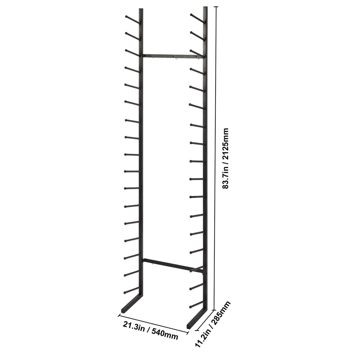 Blueprint Storage Rack, Hanging Poster Display Rack 16-Tier, Vertical Blueprint Roll File Holder 2 Rolls/tire, Roll File Storage Rack for Blueprint Map Poster