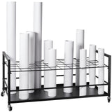 Desk Accessories: VEVOR Blueprint Storage Rack 50 Slots Mobile Roll File Holder for Architectural