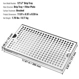 Basketball & Basketball Accessories: VEVOR Beer Drip Tray, 304 Stainless Steel Kegerator Drip Trays with 4 Non-Slip Rubber Pads and Detachable Cover, Heat / Cold Resistant Beer Tower Drip Pan for Bar Restaurant Coffee Shop Home