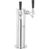 Distilling & Brewing: VEVOR Kegerator Tower Kit, Dual Taps Beer Conversion Kit, Stainless Steel Keg Beer Tower Dispenser with Dual Gauge W21.8 Regulator & A-System Keg Coupler, Beer Drip Tray for Party Home
