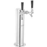 Distilling & Brewing: VEVOR Kegerator Tower Kit, Dual Taps Beer Conversion Kit, Stainless Steel Keg Beer Tower Dispenser with Dual Gauge W21.8 Regulator & A-System Keg Coupler, Beer Drip Tray for Party Home