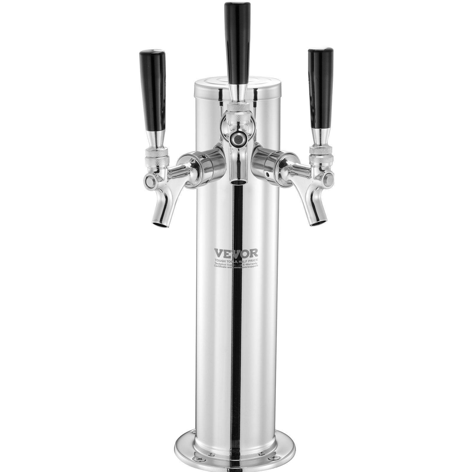 Basketball & Basketball Accessories: VEVOR Triple Taps Draft Beer Tower Dispenser, Stainless Steel Keg Beer Tower, Kegerator Tower Kit with Pre-Assembled Tubing and Self-Closing Faucet Shanks for Party, Bar, Pub, Restaurant