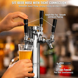 Basketball & Basketball Accessories: VEVOR Triple Taps Draft Beer Tower Dispenser, Stainless Steel Keg Beer Tower, Kegerator Tower Kit with Pre-Assembled Tubing and Self-Closing Faucet Shanks for Party, Bar, Pub, Restaurant