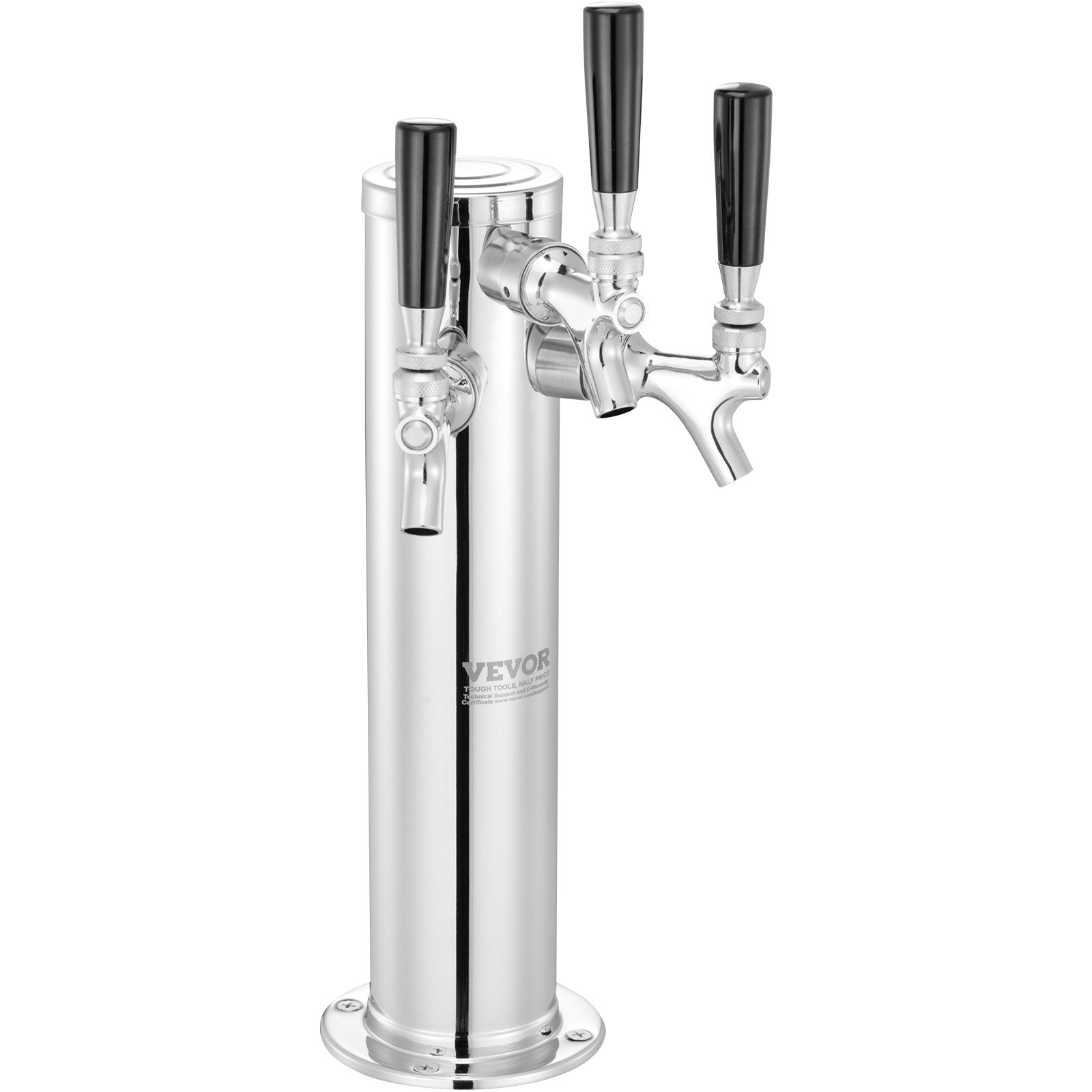 Basketball & Basketball Accessories: VEVOR Triple Taps Draft Beer Tower Dispenser, Stainless Steel Keg Beer Tower, Kegerator Tower Kit with Pre-Assembled Tubing and Self-Closing Faucet Shanks for Party, Bar, Pub, Restaurant