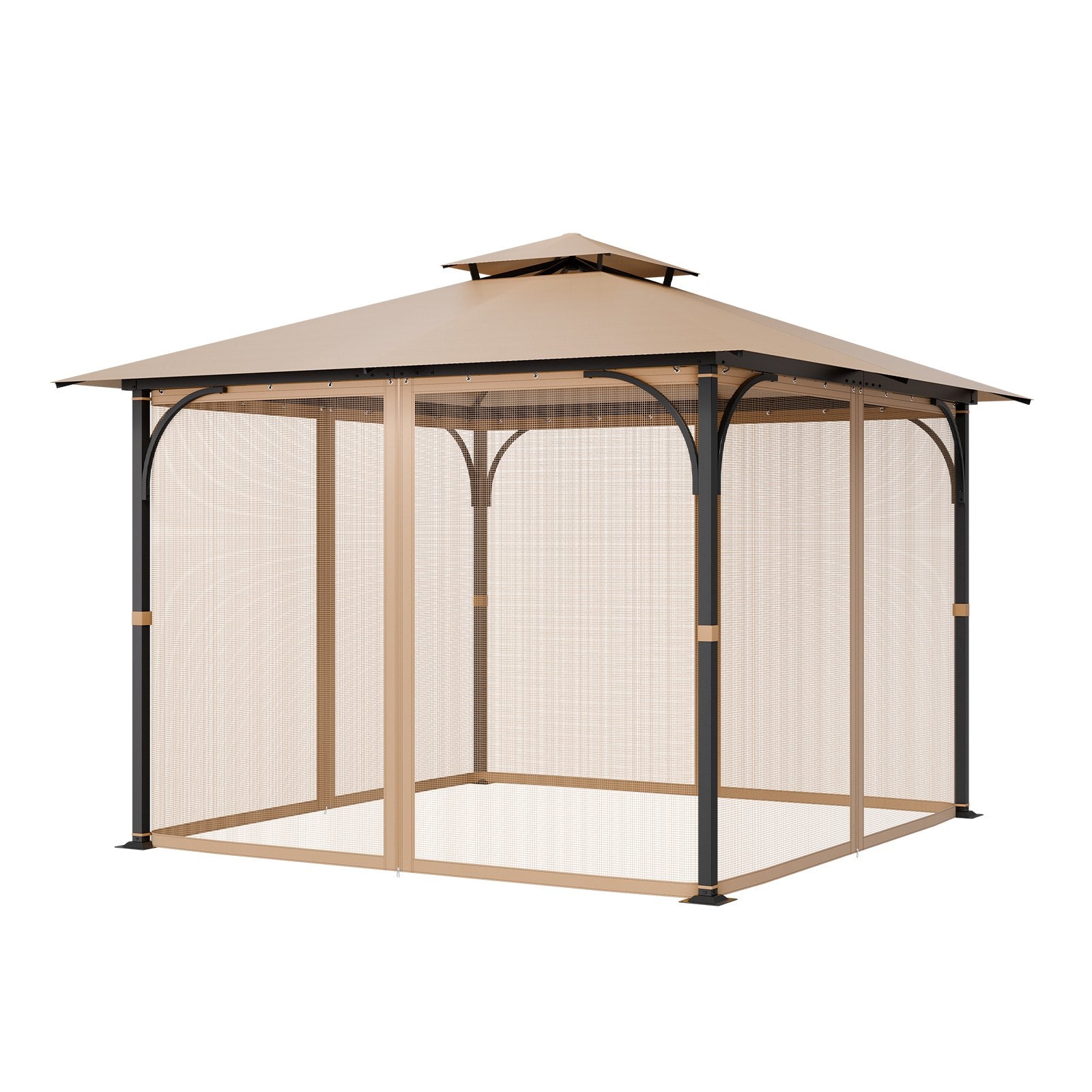 Canopies & Gazebos: VEVOR Gazebo Netting Replacement, Fit Most 10 x 10 x 7 FT Gazebo Curtain, Outdoor Garden Net, 4-Panel Sidewall Mesh Net, Patio Midge Netting with Double Zipper, Canopy Screen (Netting Only)