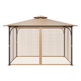 Canopies & Gazebos: VEVOR Gazebo Netting Replacement, Fit Most 10 x 12 x 7.3 FT Gazebo, Outdoor Garden Gazebo Net, 4-Panel Sidewall Mesh Gazebo Curtain, Patio Midge Netting with Double Zipper, Canopy Screen (Netting Only)
