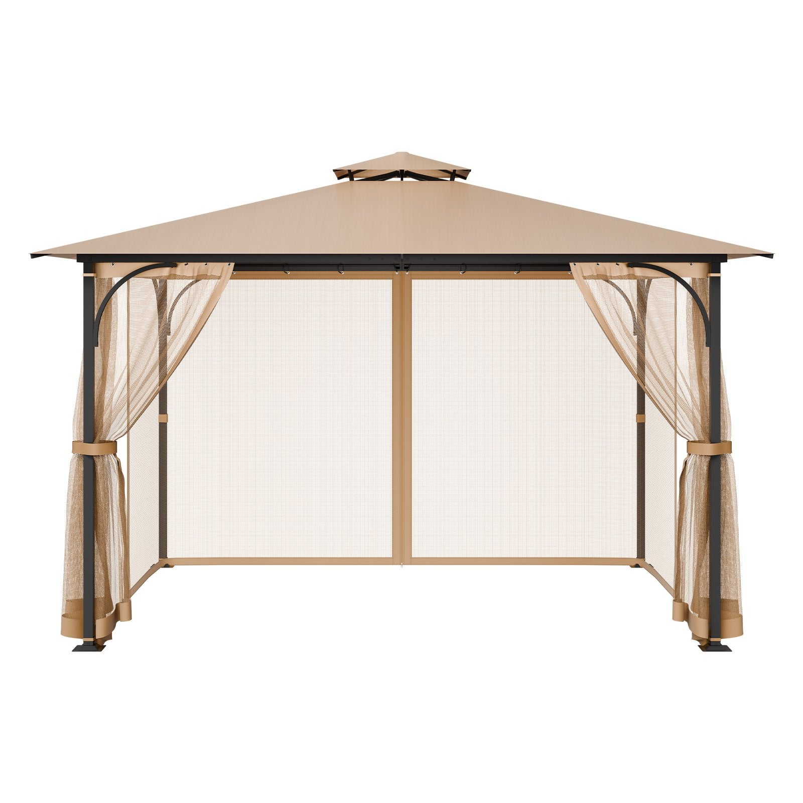 Canopies & Gazebos: VEVOR Gazebo Netting Replacement, Fit Most 10 x 12 x 7.3 FT Gazebo, Outdoor Garden Gazebo Net, 4-Panel Sidewall Mesh Gazebo Curtain, Patio Midge Netting with Double Zipper, Canopy Screen (Netting Only)