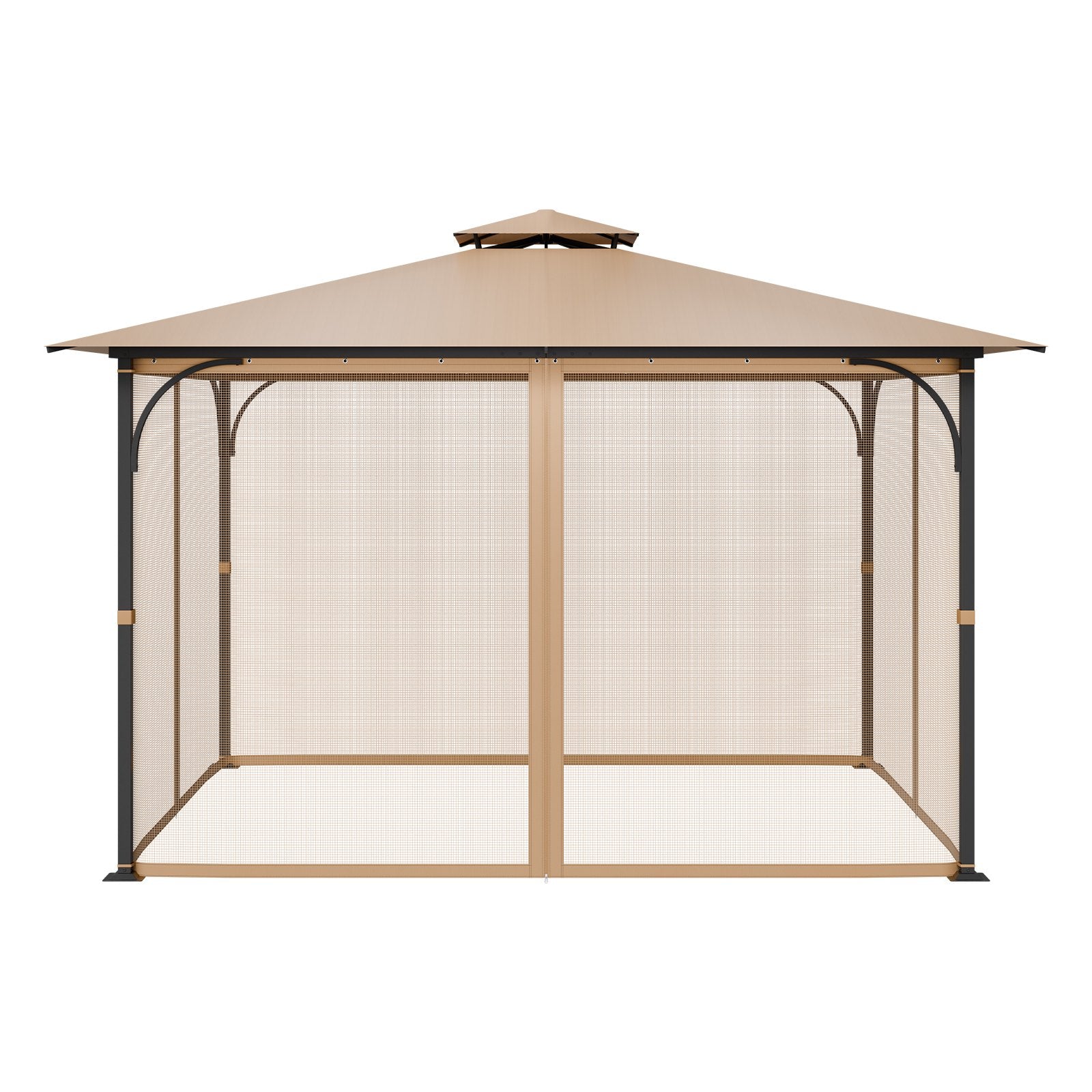 Canopies & Gazebos: VEVOR Gazebo Netting Replacement, Fit Most 10 x 12 x 7.3 FT Gazebo, Outdoor Garden Gazebo Net, 4-Panel Sidewall Mesh Gazebo Curtain, Patio Midge Netting with Double Zipper, Canopy Screen (Netting Only)