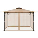 Canopies & Gazebos: VEVOR Gazebo Netting Replacement, Fit Most 10 x 12 x 7.3 FT Gazebo, Outdoor Garden Gazebo Net, 4-Panel Sidewall Mesh Gazebo Curtain, Patio Midge Netting with Double Zipper, Canopy Screen (Netting Only)